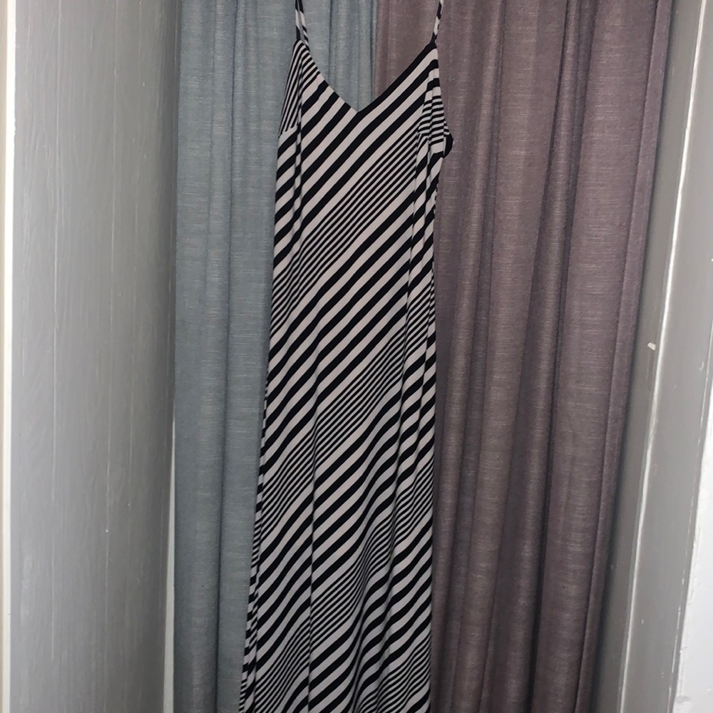 Black and white maxi dress